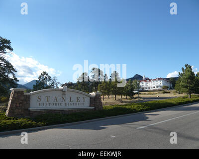 L'Hôtel Stanley dans Estes Colorado où le Sentier lumineux (Stephen King) a lieu Banque D'Images