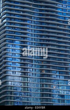 Aqua Tower, Chicago, Illinois. Banque D'Images