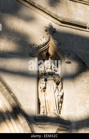 Détail de l'entrée porche sud Saint Mary's Church, Cheshunt Banque D'Images