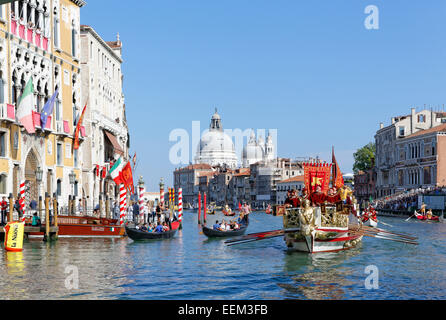 Regata Storica, la régate historique, sur le Grand Canal, Venise, Vénétie, Italie Banque D'Images