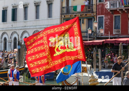 Regata Storica, la régate historique, sur le Grand Canal, Venise, Vénétie, Italie Banque D'Images