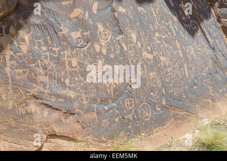 Des pétroglyphes, presse rock, Monticello, Utah, united states Banque D'Images