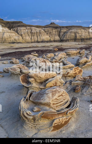 Dans les formations de roche bisti wilderness, Farmington, New Mexico, United States Banque D'Images