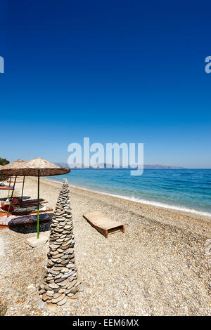 Plage dans le Parc National de la péninsule de Dilek, Aydin, Province de la Turquie. Banque D'Images