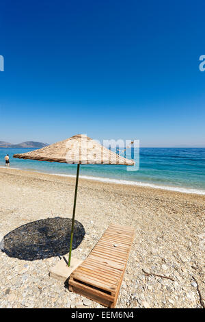 Plage dans le Parc National de la péninsule de Dilek, Aydin, Province de la Turquie. Banque D'Images