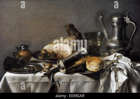 Pieter Claesz (1597-1660). Dutch Painter. La vie encore. L'Alte Pinakothek. Munich. L'Allemagne. Banque D'Images