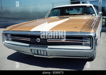 American Vintage Car on Street Banque D'Images