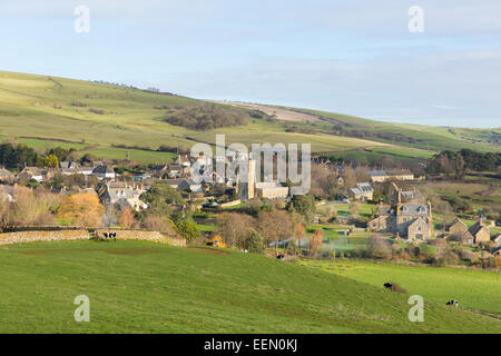 Scène typique de village anglais Abbotsbury Dorset Angleterre Royaume-Uni Banque D'Images