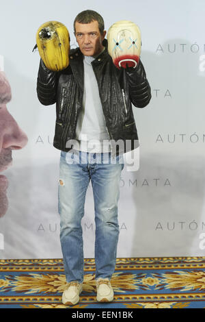 Madrid, Espagne. 20 Jan, 2015. L'acteur espagnol Antonio Banderas assiste à des automates 'Photocall à l'Hôtel Intercontinental le 20 janvier 2015 à Madrid Crédit : Jack Abuin/ZUMA/Alamy Fil Live News Banque D'Images