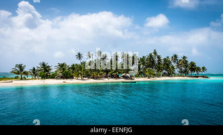 L'une des 365 îles San Blas, Panama, Juillet 2014 Banque D'Images