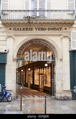 Paris, Galerie Vero-Dodat entrée privée Banque D'Images