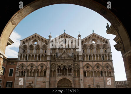 Façade de la cathédrale San Giorgio, Ferrara, Italie Banque D'Images