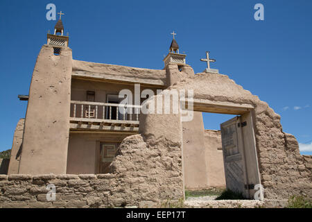 San Jose de Gracia Église catholique (construit en 1760), Las Trampas , New Mexico, USA Banque D'Images