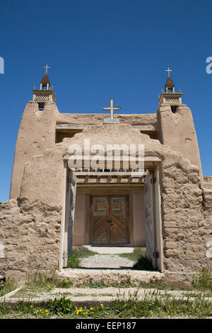 San Jose de Gracia Église catholique (construit en 1760), Las Trampas , New Mexico, USA Banque D'Images