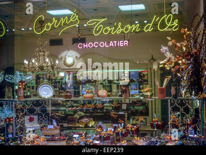 Vitrine chocolat de Bruxelles. Belgique Banque D'Images