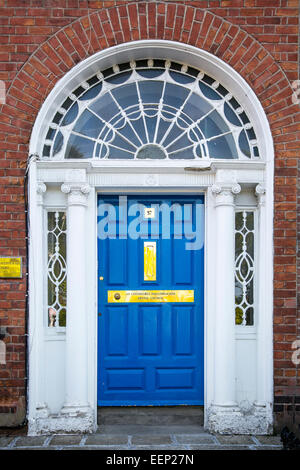 Porte avant pour colorés accueil à Merrion Square, Dublin, Irlande, Irlande Banque D'Images