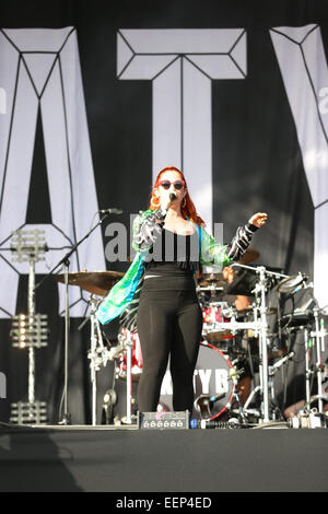 Festival Lovebox 2014 tenu à Victoria Park - Jour 1 - Performances comprend : Katy B où : London, Royaume-Uni Quand : 18 Oct 2014 Banque D'Images