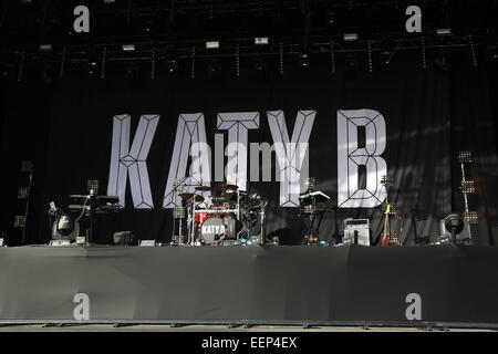 Festival Lovebox 2014 tenu à Victoria Park - Jour 1 - Performances comprend : Katy B où : London, Royaume-Uni Quand : 18 Oct 2014 Banque D'Images