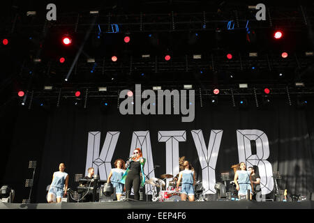 Festival Lovebox 2014 tenu à Victoria Park - Jour 1 - Performances comprend : Katy B où : London, Royaume-Uni Quand : 18 Oct 2014 Banque D'Images