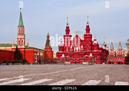 Moscou Place Rouge Historical Museum Day Banque D'Images