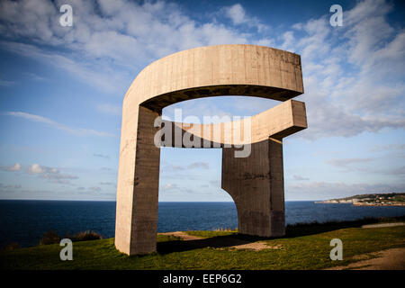 Éloge de l'Horizon par Eduardo Chillida monument public dans la ville de Gijon Asturias Espagne Banque D'Images