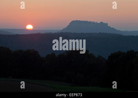 Montagnes de Grès de l'Elbe, la Suisse Saxonne, Mecklembourg-Poméranie-Occidentale, Allemagne, Elbsandsteingebirge, Suisse saxonne Banque D'Images