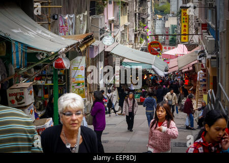 Graham Street, Central, Hong Kong Banque D'Images