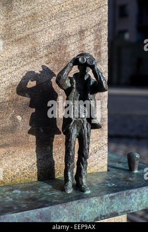 Détail de la marine marchande de l'Ecosse Memorial sur la rive à Leith, Édimbourg, Écosse, Royaume-Uni. Banque D'Images