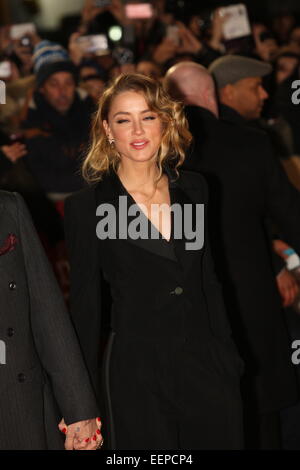 Londres, Royaume-Uni. 19 Jan, 2015. L'Amber entendu assiste à la première UK de MORTDECAI à l'Empire Leicester Square, Londres. Photo par Swiftcreative crédit obligatoire Banque D'Images