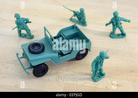 Un gros plan de aArmy action figures Banque D'Images