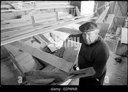 Constructeur de bateaux, Shetland. Banque D'Images