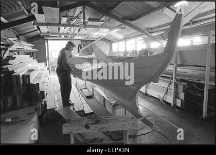 Constructeur de bateaux, Shetland. Banque D'Images