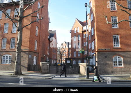 Cités dans la rue John Islip Street, Pimlico , , Londres Banque D'Images