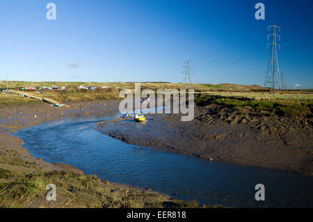 Estuaire de River Rhymney, Cardiff, Pays de Galles, Royaume-Uni. Banque D'Images