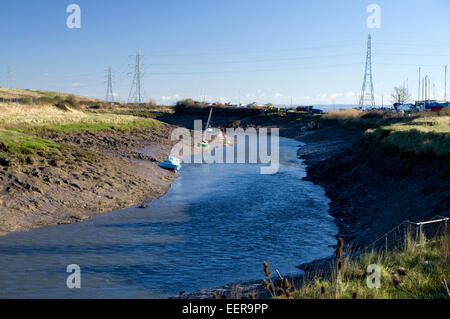 Estuaire de River Rhymney, Cardiff, Pays de Galles, Royaume-Uni. Banque D'Images