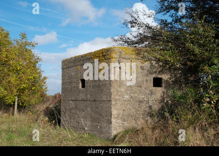 Une seconde guerre mondiale à la RAF Wellingore Casemate, Lincolnshire, Angleterre. Banque D'Images