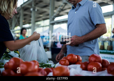 Farmer's Market , marché hebdomadaire de Chattanooga, marché d'été Banque D'Images