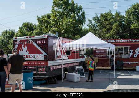 Farmer's Market , marché hebdomadaire de Chattanooga, marché d'été, Banque D'Images