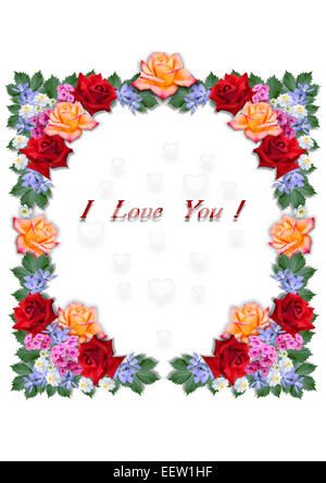 Châssis carrés provenant de fleurs Banque D'Images