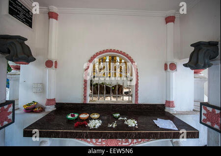 Sri Vijayarama Vihara, un temple bouddhiste, à Chilaw, Sri Lanka. Banque D'Images