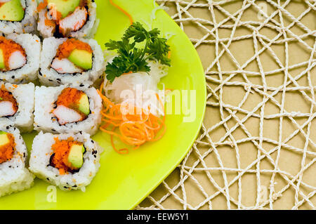 California rolls sushi Banque D'Images