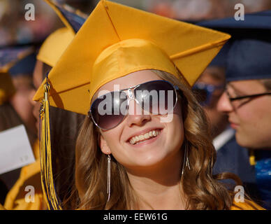 East Haven CT USA--East Haven High School début des cérémonies à l'école. Banque D'Images