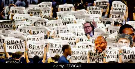 Washington, DC, USA. 19 Jan, 2015. 19 janvier 2015 : Le corps étudiant vous permet de leurs sentiments s'appeler Villanova est présenté avant le match entre les Wildcats de Villanova et Georgetown Hoyas au Verizon Center à Washington, DC Georgetown contrarié 5e rang Villanova 78-58. Scott Serio/CSM/Alamy Live News Banque D'Images