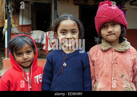 Jeune fille népalaise, Bandipur, Népal Banque D'Images