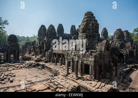 Temple Bayon, Angkor Wat, au Cambodge Banque D'Images