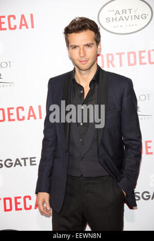 Guy acteur Burnett arrive à la première de Mortdecai à Los Angeles, USA, le 21 janvier 2015. Photo : Hubert Boesl /dpa - PAS DE FIL - SERVICE Banque D'Images