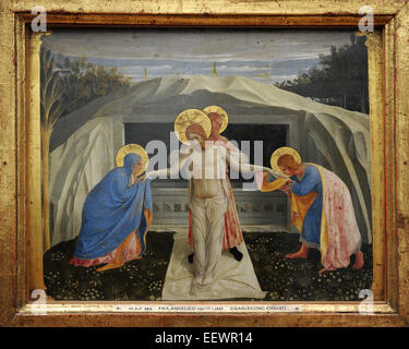 Fra Angelico (1395-1455). Peintre de la Renaissance italienne. Mise au tombeau du Christ. Abou 1438-1440. L'Alte Pinakothek. Munich. L'Allemagne. Banque D'Images