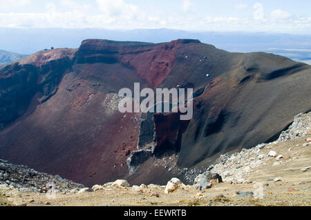 Cratère rouge, Tm, Nghauruhoe Tongariro, Nouvelle-Zélande,,volcan, volcanique Banque D'Images