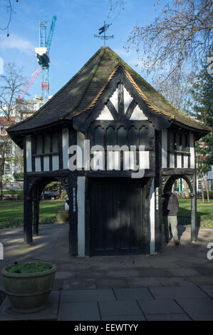 Les pans de la cabane de jardinier dans le centre de Soho Square, Londres Banque D'Images