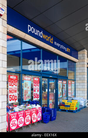 Poundworld store, Nottingham, England, UK Banque D'Images